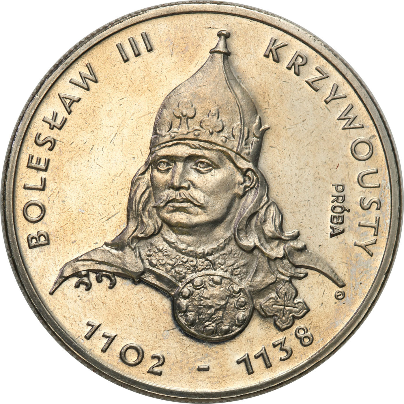 PRL. PRÓBA Nikiel 50 złotych 1982 – Bolesław Krzywousty - popiersie